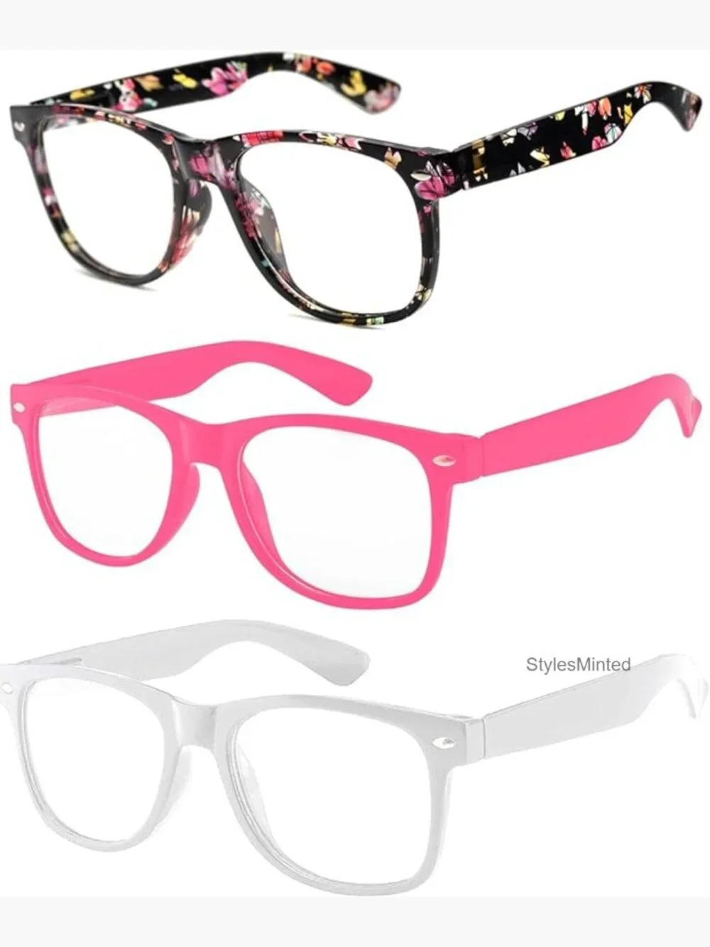 3 Pairs Kids Clear Lens Glasses UV Protection Polarized